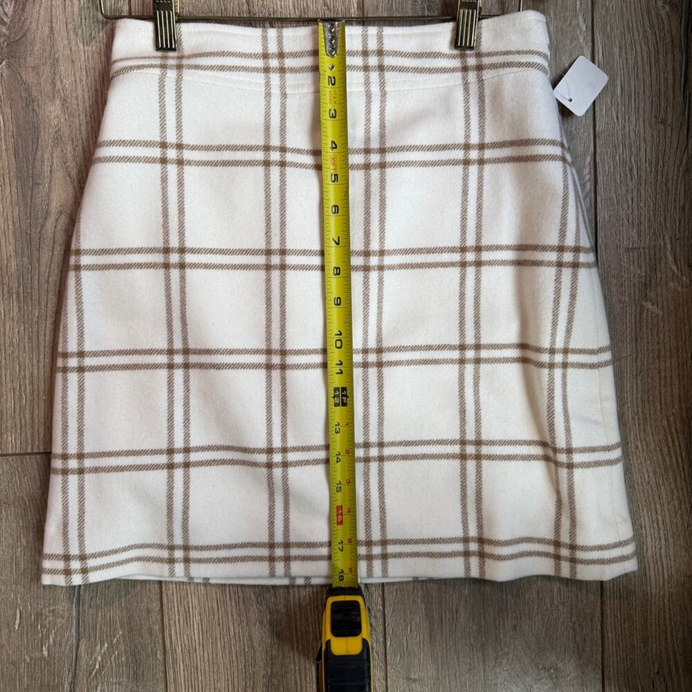 J. Crew Cream and Cream Plaid Mini Skirt - Picture 11 of 12